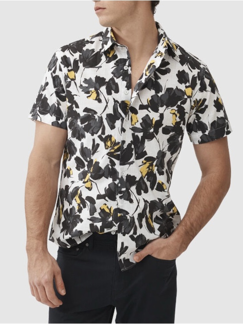 NWT Rodd & Gunn Black Sands Newcastle Short Sleeve Shirt Floral Sz 3XL